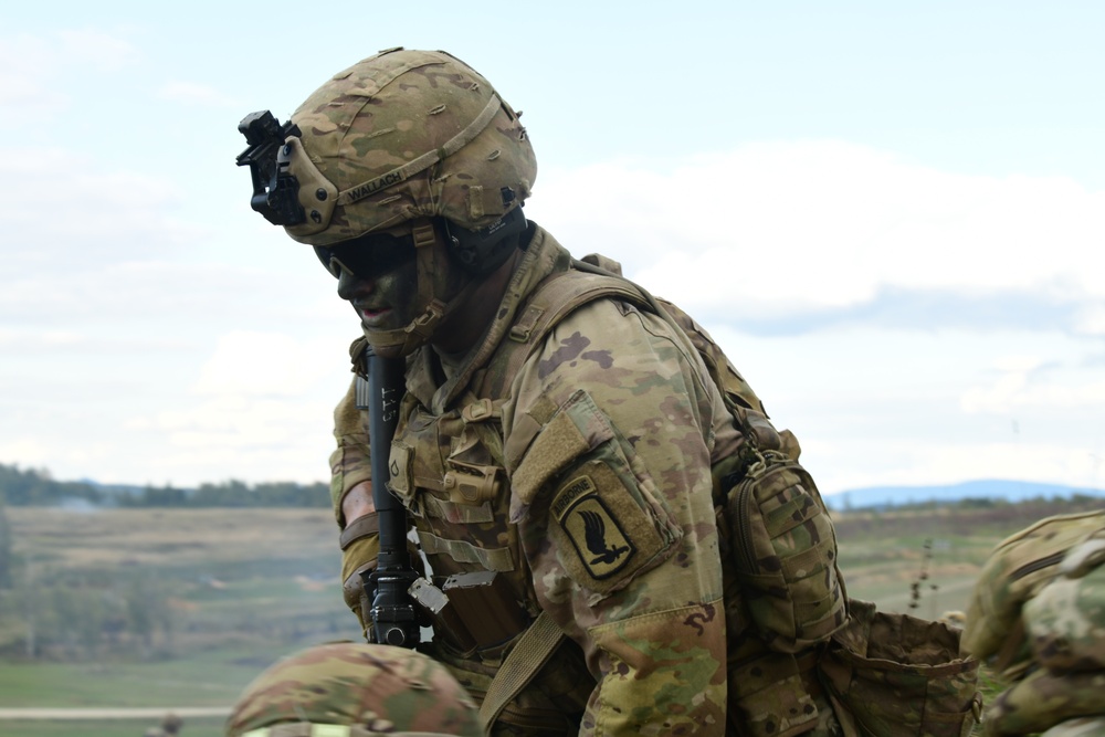 Ground Assault with Sky Soldiers Combined Arms Live Fire Exercise