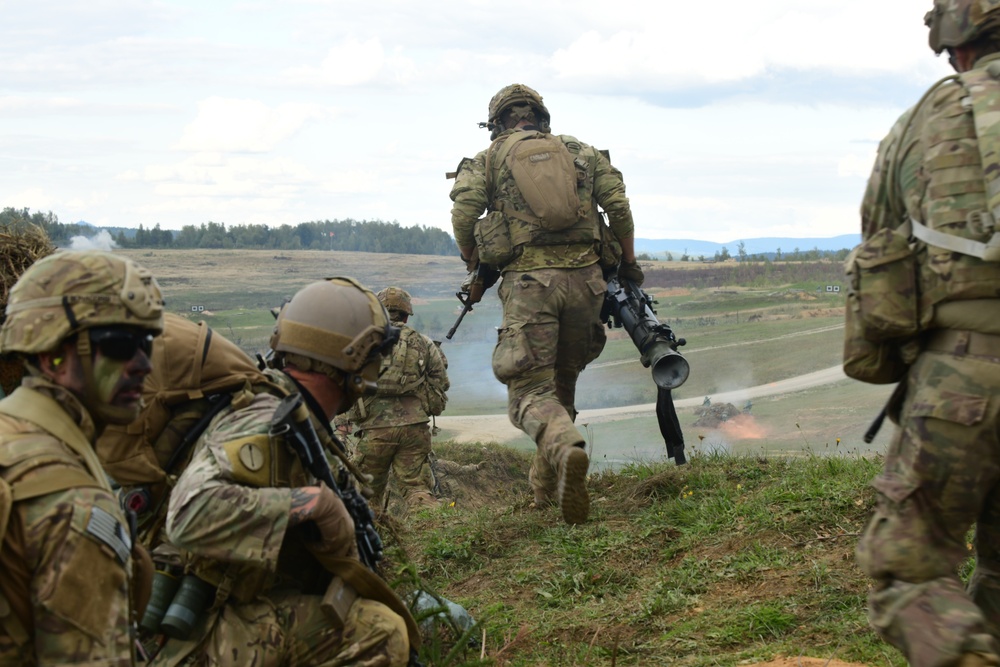 Ground Assault with Sky Soldiers Combined Arms Live Fire Exercise