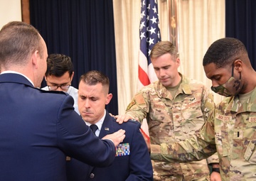 From maintainer stripes to captain bars to chaplain cross, 100th ARW officer follows higher calling to help others