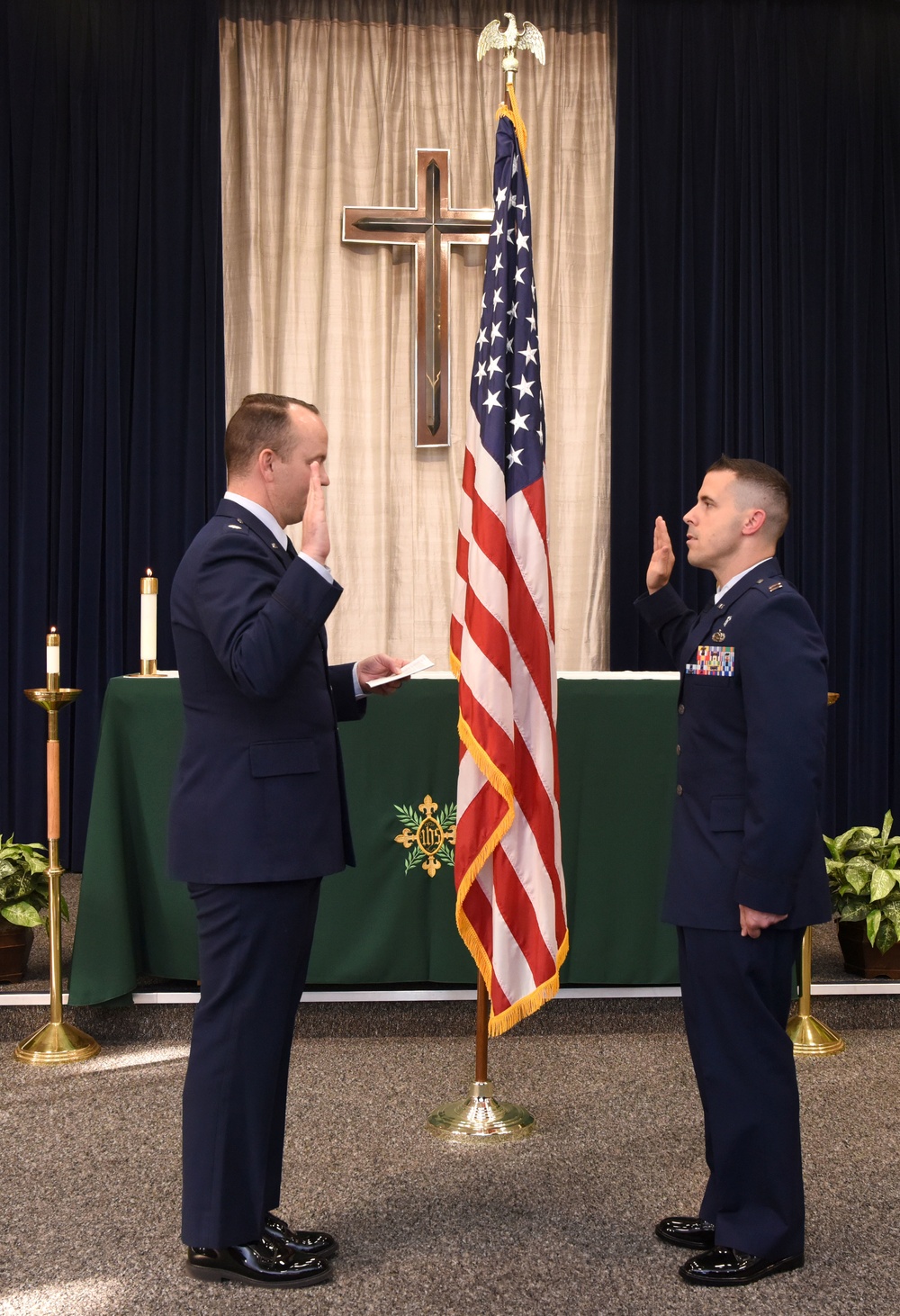 From maintainer stripes to captain bars to chaplain cross, 100th ARW officer follows higher calling to help others