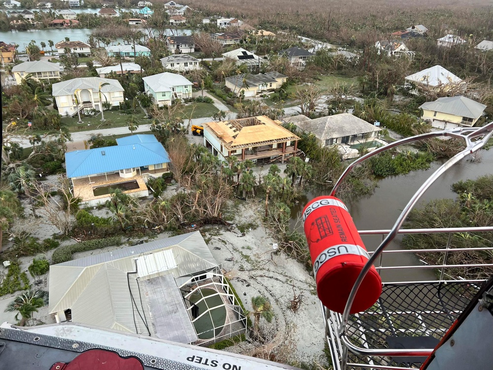 Coast Guard aircrews rescue people near Sanibel, Florida