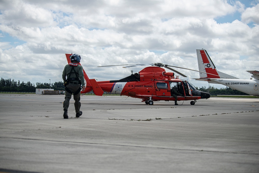 Coast Guard aircrew launches for SAR in wake of Hurricane Ian