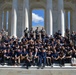 IAFF Burn Camp survivors pose for photo at Arlington National Cemetery.