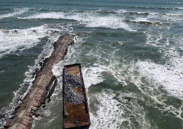 Coast Guard responds to adrift, aground barge near Corpus Christi, Texas