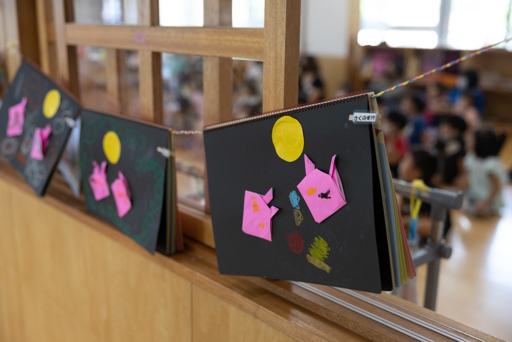 Marines Teach Suginoko Preschool Students English