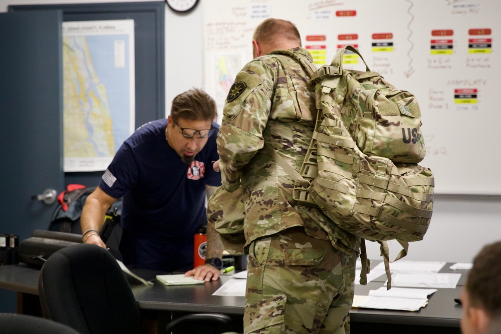 Florida National Guard 153rd Financial Management Support Unit supports local fire department