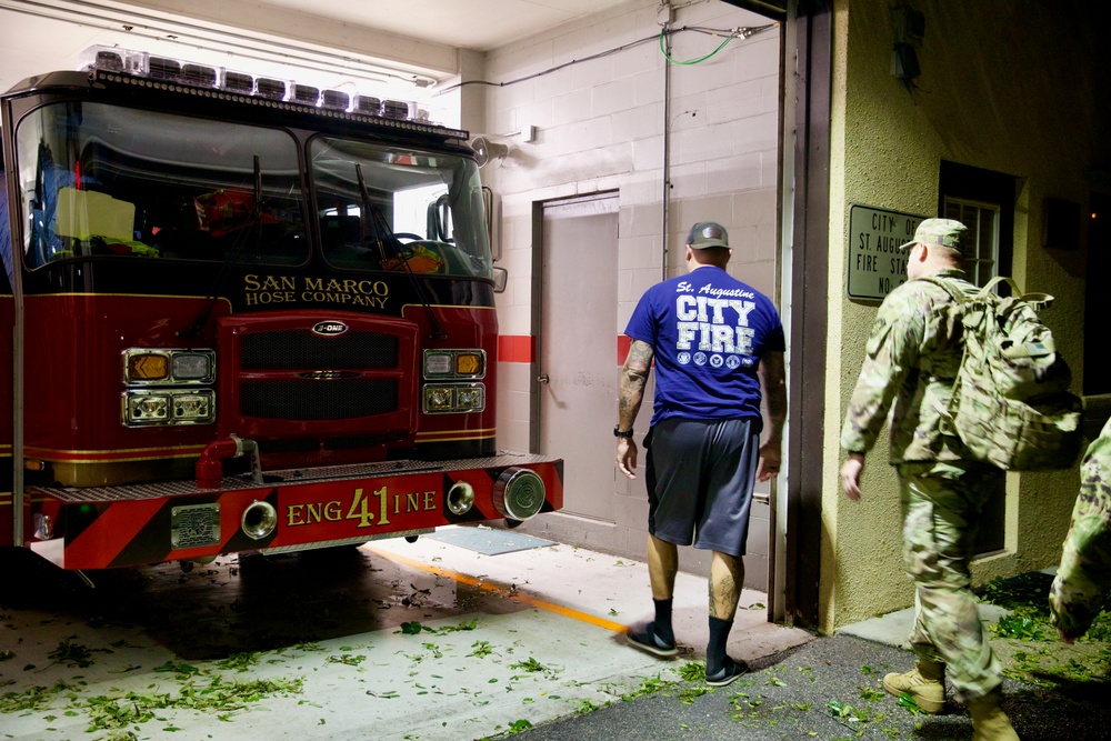 Florida National Guard 153rd Financial Management Support Unit supports local fire department