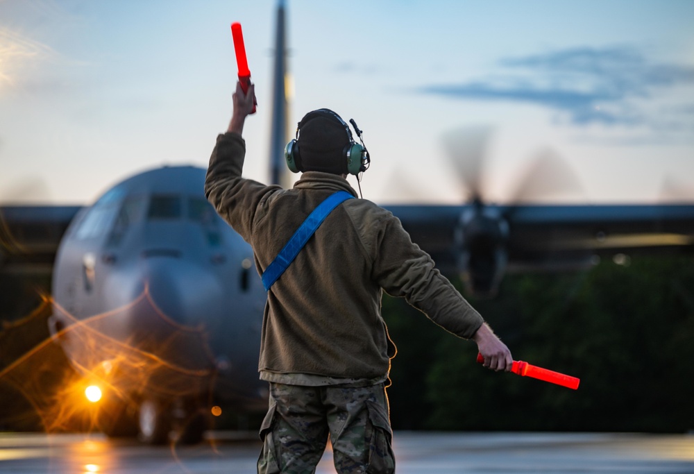 C-130s take off for night sortie during ADR 22-4