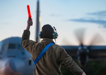 C-130s take off for night sortie during ADR 22-4