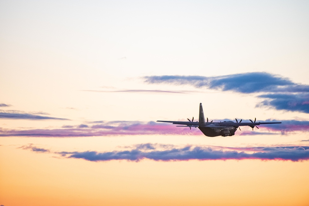 C-130s take off for night sortie during ADR 22-4