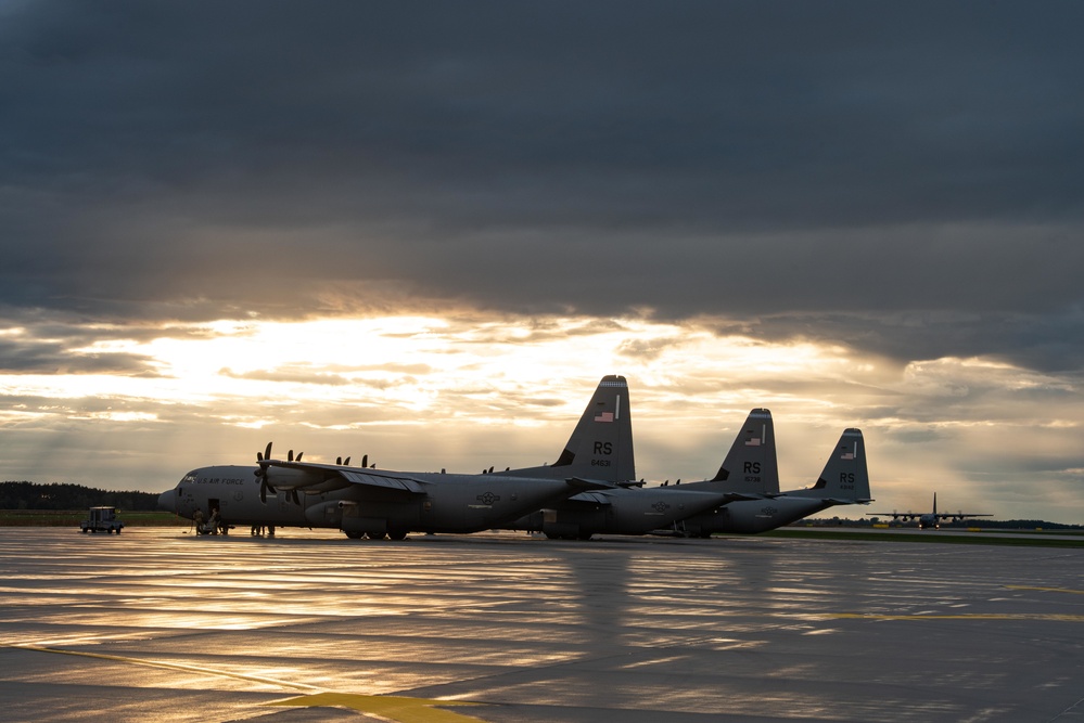 C-130s take off for night sortie during ADR 22-4