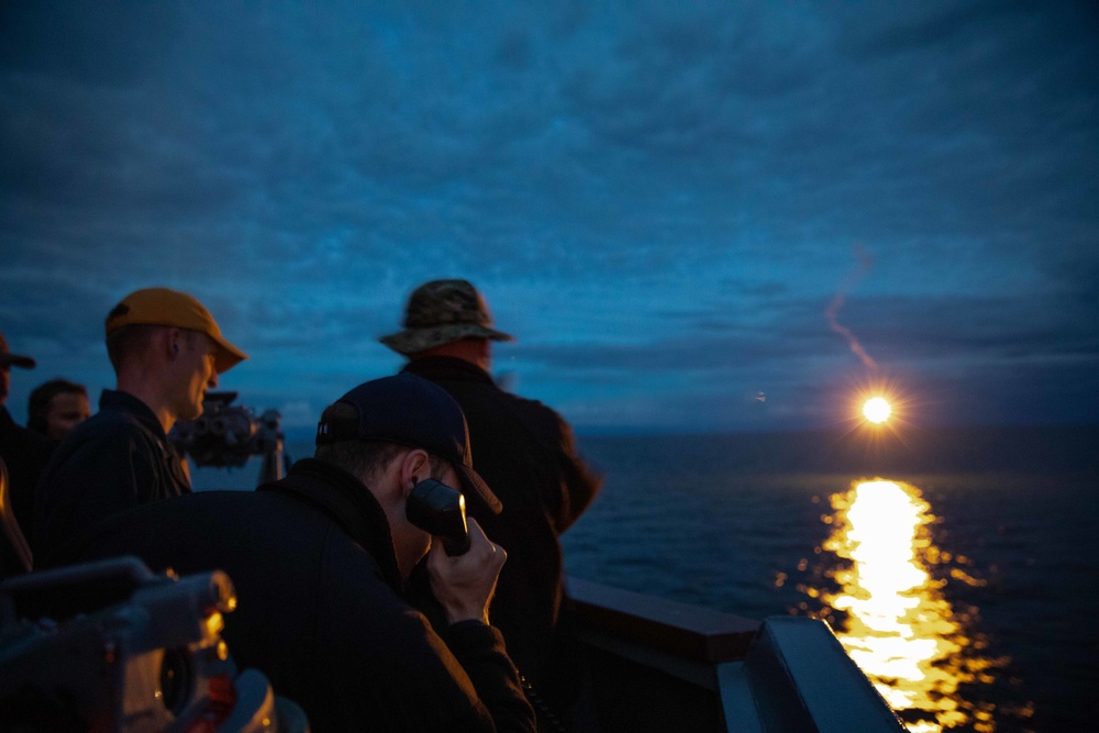 USS Paul Ignatius (DDG 117) Sailors Conduct Flare Training