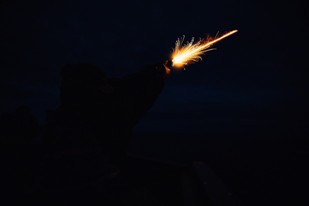 USS Paul Ignatius (DDG 117) Sailors Conduct Flare Training