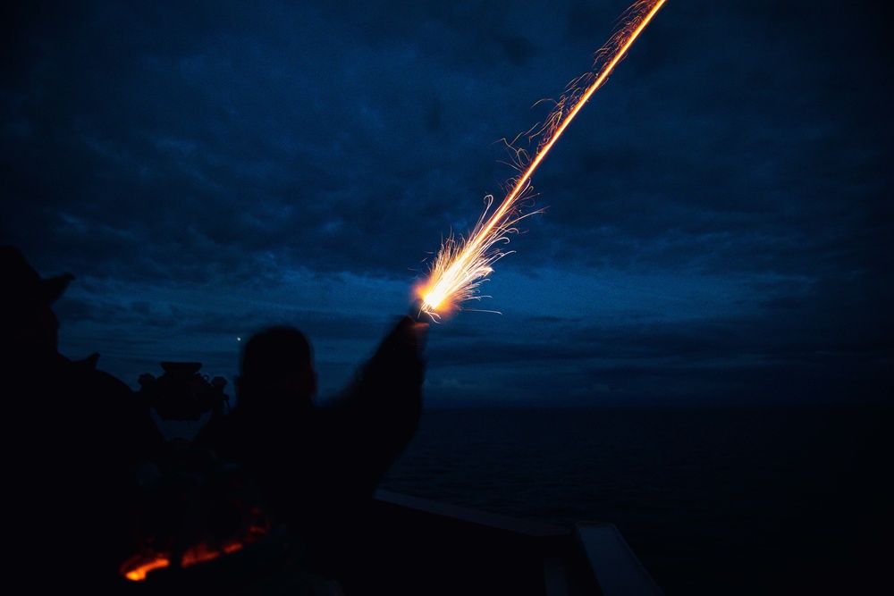 USS Paul Ignatius (DDG 117) Sailors Conduct Flare Training