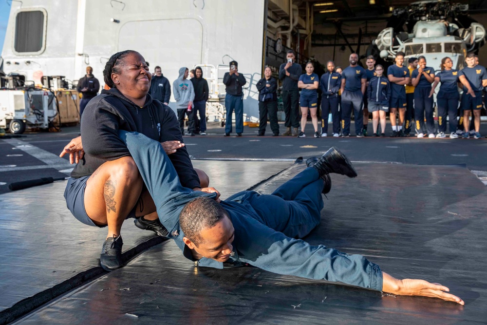 USS Arlington security forces training