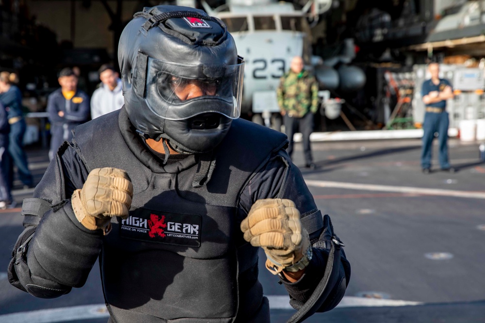 USS Arlington security forces training