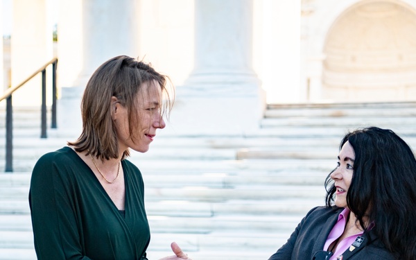 Minister of Interior and Kingdom Affairs for the Netherlands Hanke Bruins Slot Participates in a Public Wreath-Laying at the Tomb of the Unknown Soldier