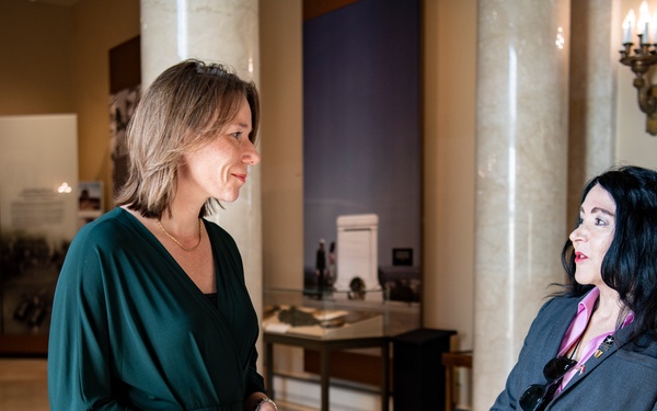 Minister of Interior and Kingdom Affairs for the Netherlands Hanke Bruins Slot Participates in a Public Wreath-Laying at the Tomb of the Unknown Soldier