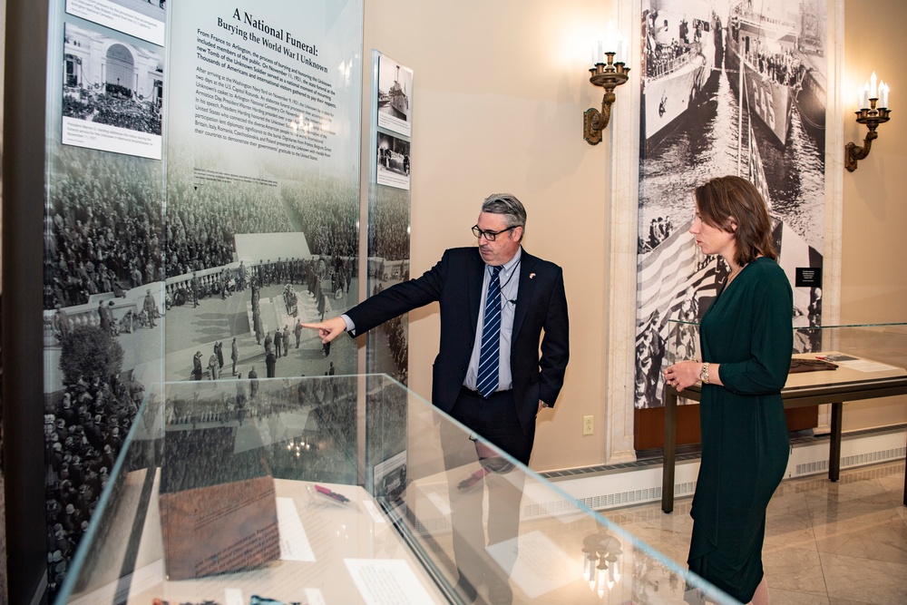 Minister of Interior and Kingdom Affairs for the Netherlands Hanke Bruins Slot Participates in a Public Wreath-Laying at the Tomb of the Unknown Soldier