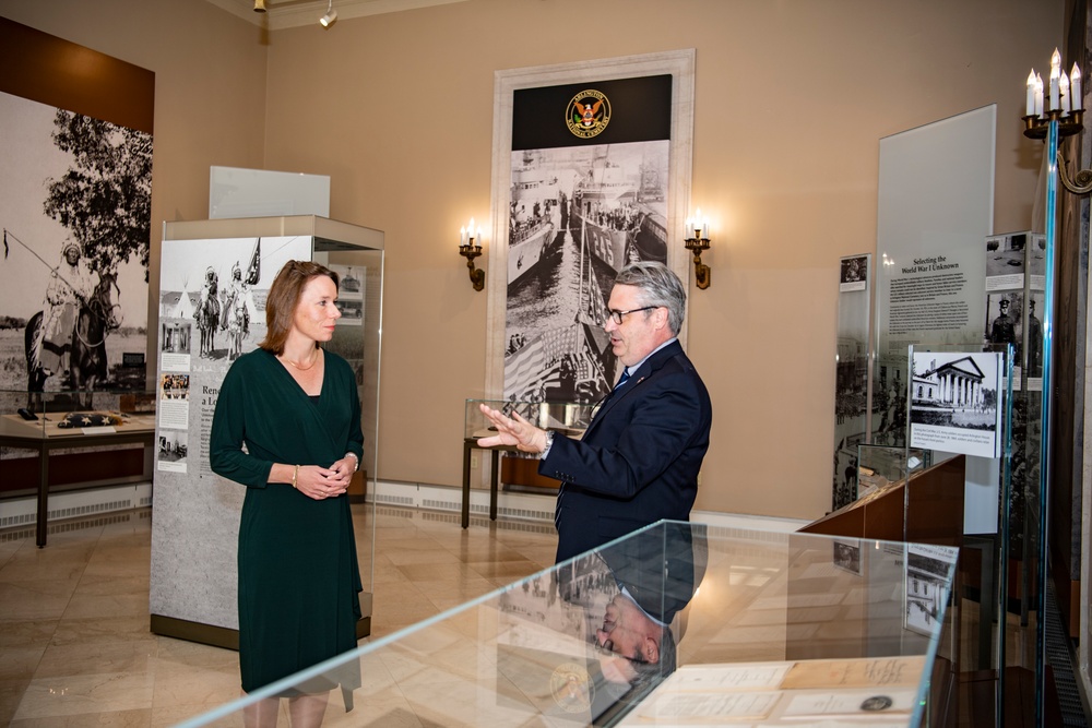 Minister of Interior and Kingdom Affairs for the Netherlands Hanke Bruins Slot Participates in a Public Wreath-Laying at the Tomb of the Unknown Soldier