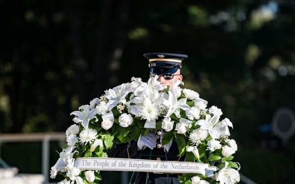 Minister of Interior and Kingdom Affairs for the Netherlands Hanke Bruins Slot Participates in a Public Wreath-Laying at the Tomb of the Unknown Soldier