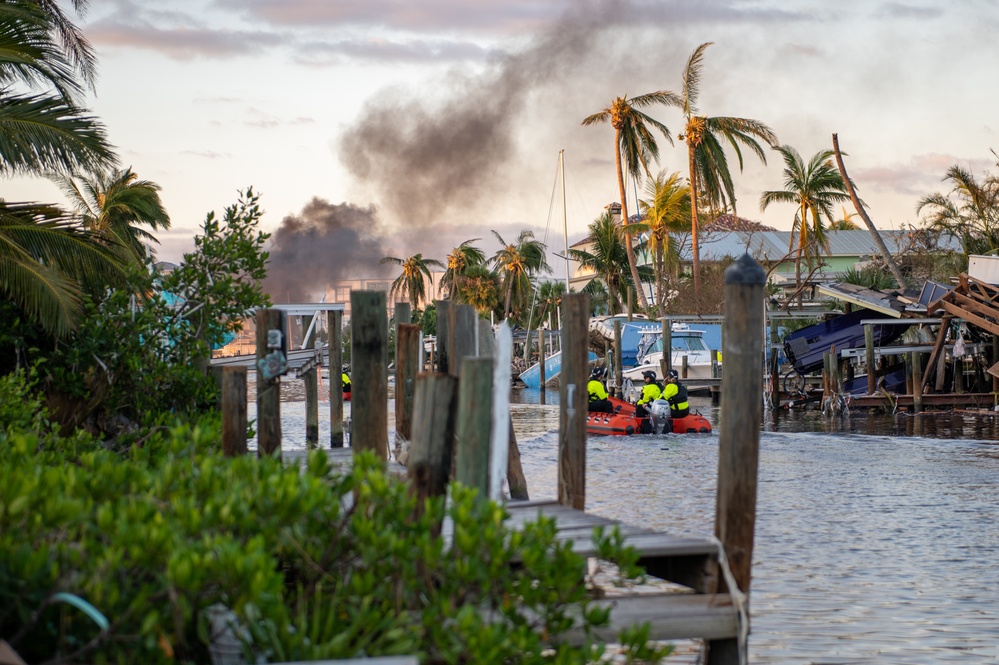 Coast Guard conducts search and rescue operations post Hurricane Ian landfall