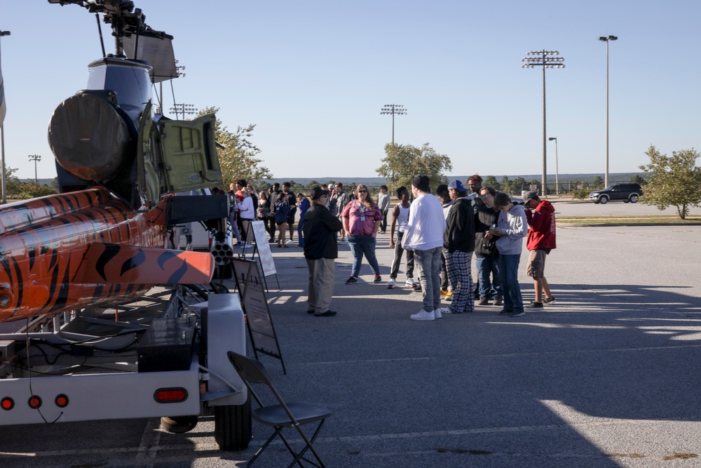 Lexington Marines visit White Knoll High School