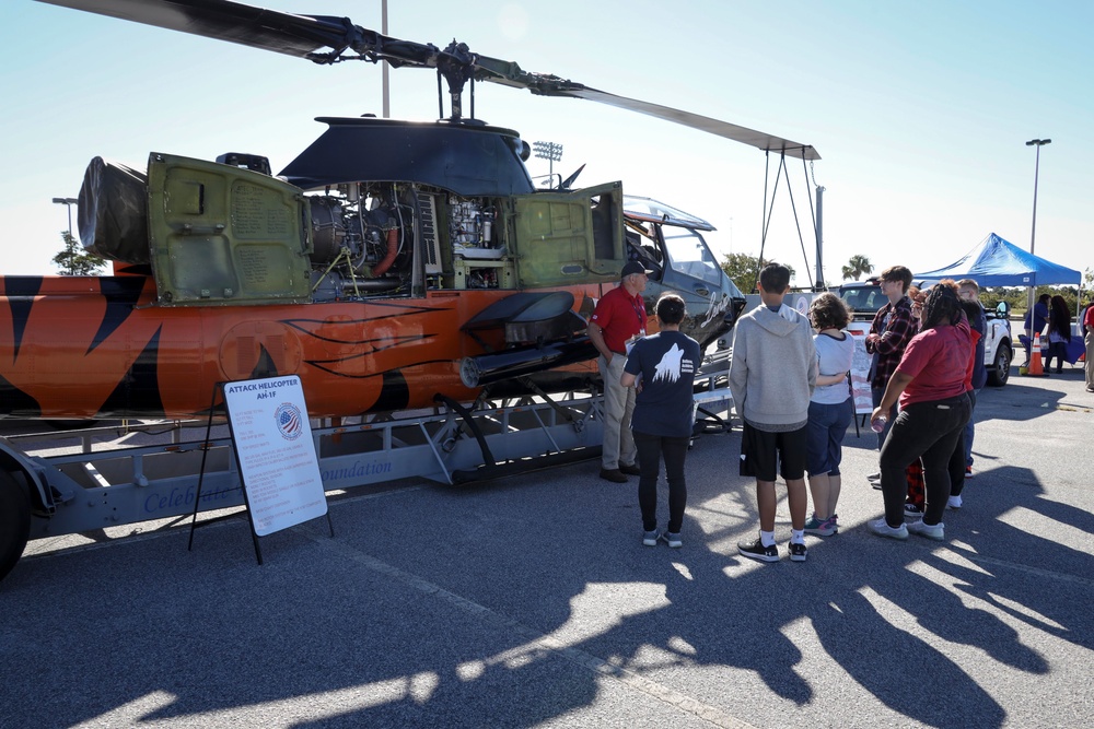 Lexington Marines visit White Knoll High School