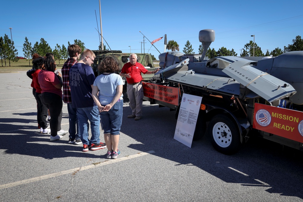 Lexington Marines visit White Knoll High School