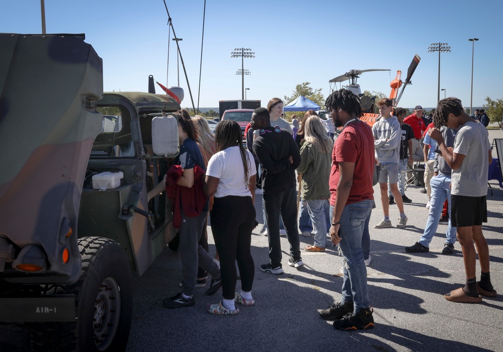 Lexington Marines visit White Knoll High School