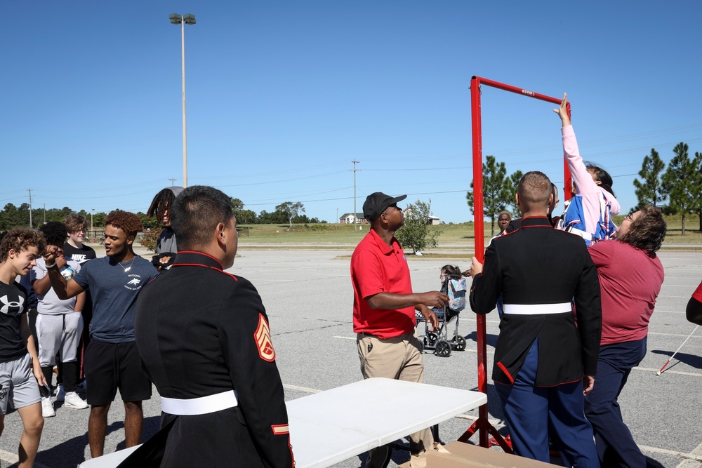 Lexington Marines visit White Knoll High School