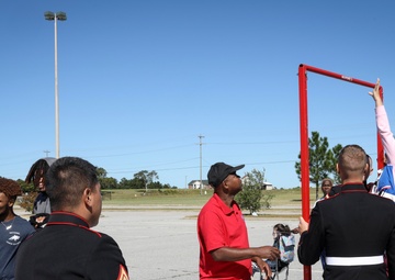 Lexington Marines visit White Knoll High School
