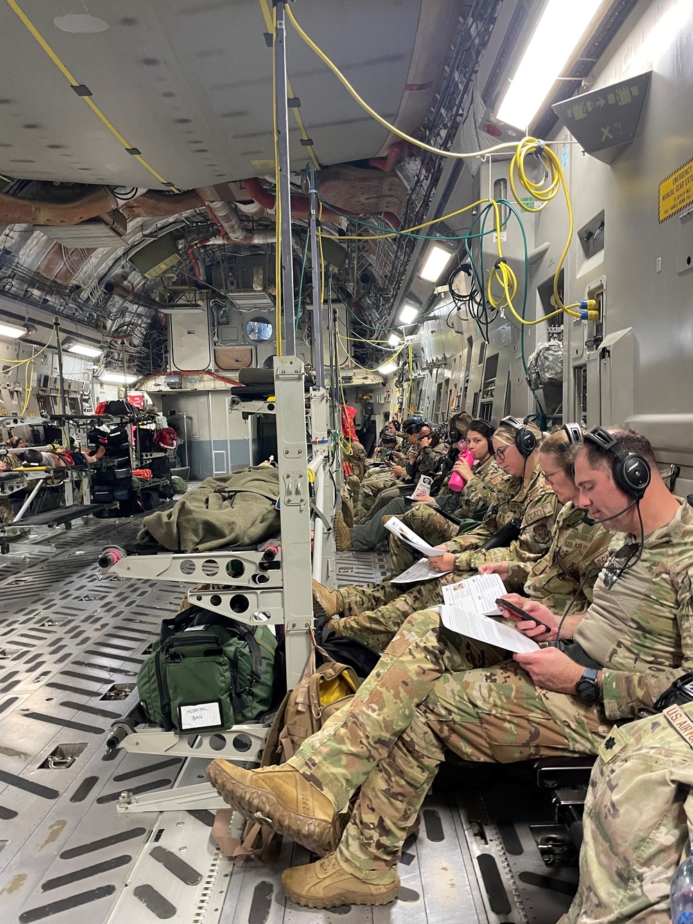 The 459th AES holds innovative medical exercise with medical squadrons, SFS