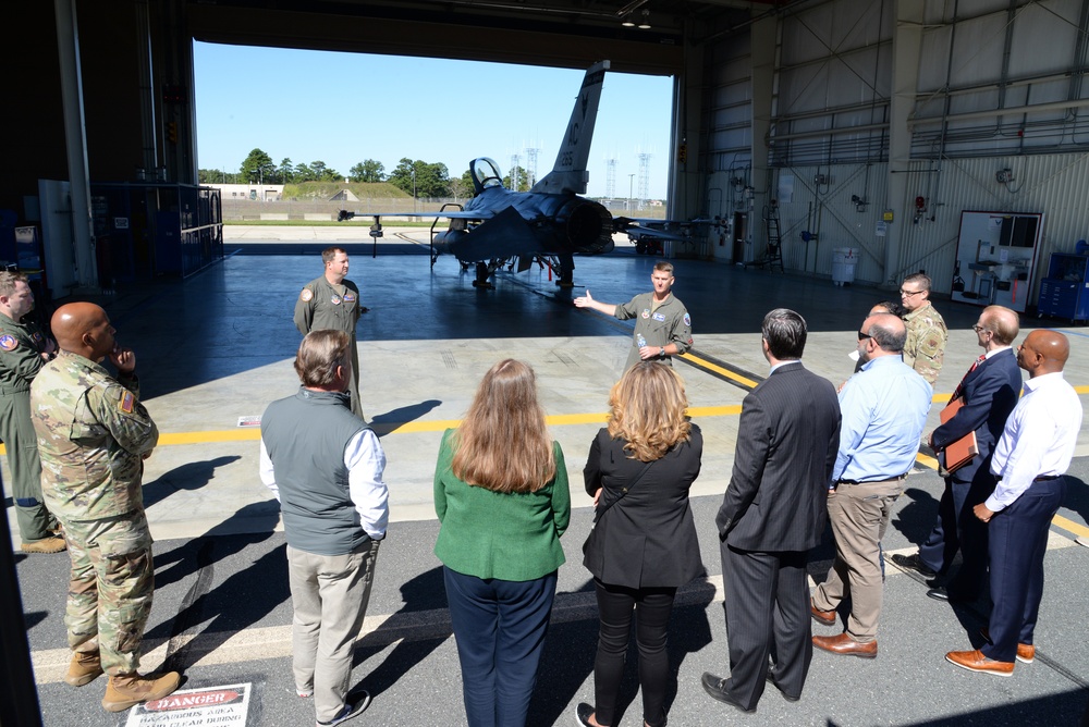 Members of the New Jersey Governor's Cabinet visit the 177th Fighter Wing of the New Jersey Air National Guard