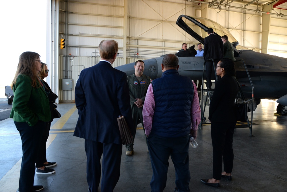 Members of the New Jersey Governor's Cabinet visit the 177th Fighter Wing of the New Jersey Air National Guard