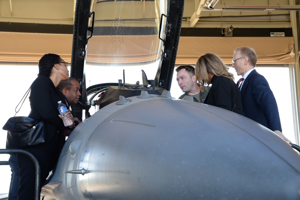 Members of the New Jersey Governor's Cabinet visit the 177th Fighter Wing of the New Jersey Air National Guard