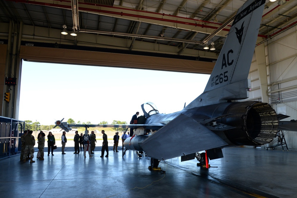 Members of the New Jersey Governor's Cabinet visit the 177th Fighter Wing of the New Jersey Air National Guard