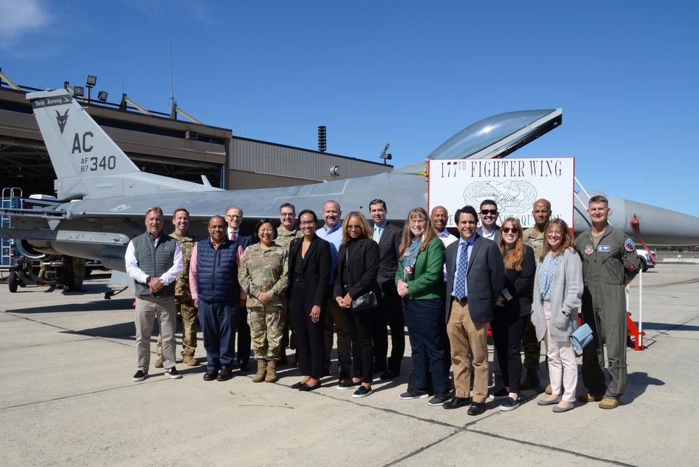 Members of the New Jersey Governor's Cabinet visit the 177th Fighter Wing of the New Jersey Air National Guard