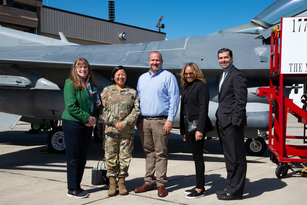 Members of the New Jersey Governor's Cabinet visit the 177th Fighter Wing of the New Jersey Air National Guard