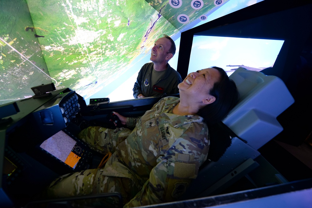 Members of the New Jersey Governor's Cabinet visit the 177th Fighter Wing of the New Jersey Air National Guard