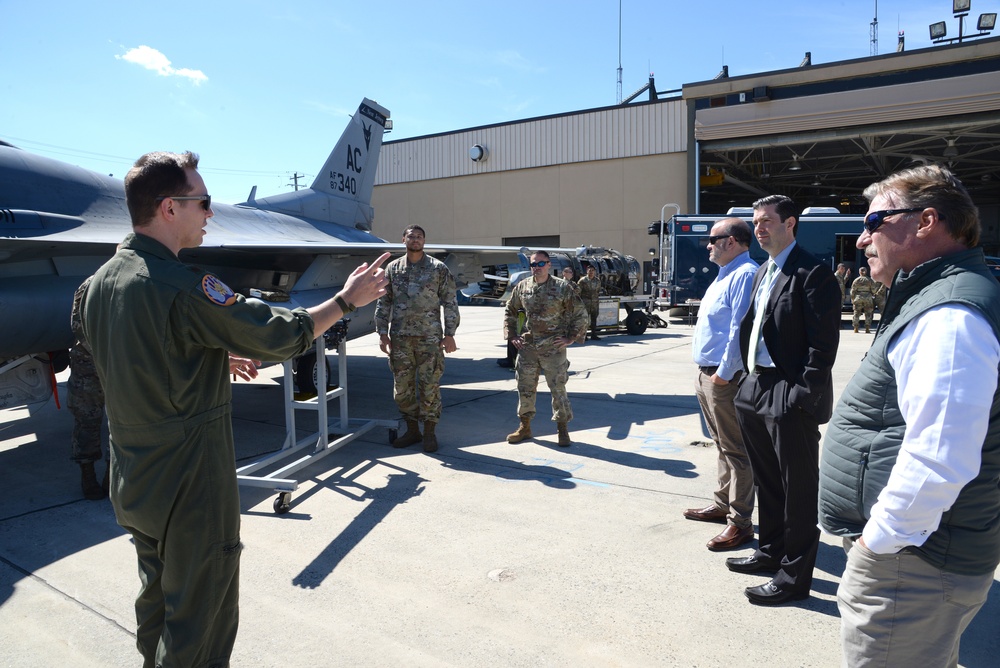 Members of the New Jersey Governor's Cabinet visit the 177th Fighter Wing of the New Jersey Air National Guard