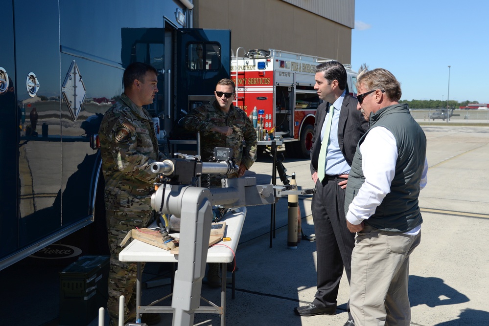 Members of the New Jersey Governor's Cabinet visit the 177th Fighter Wing of the New Jersey Air National Guard