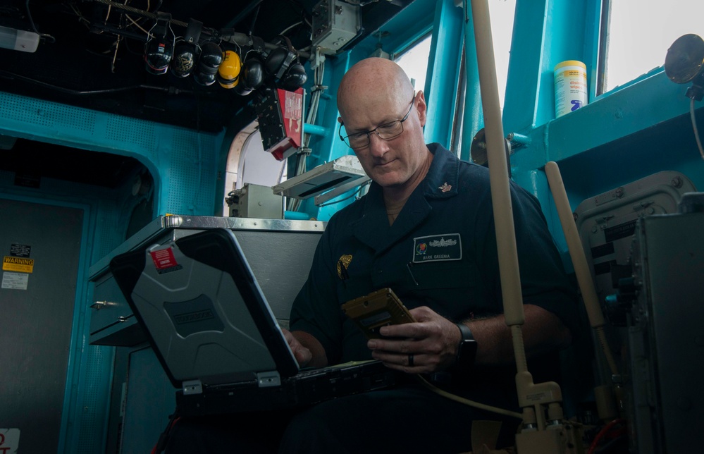 Sailor Calibrates Detection Equipment