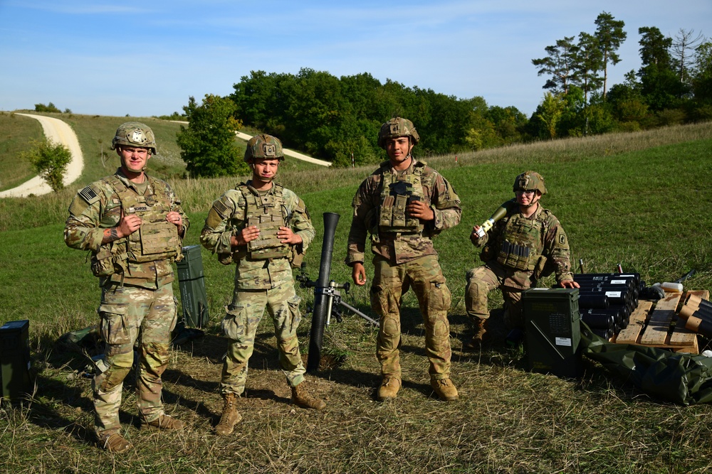 11C Sky Soldiers Provide Mortar Support for Combined Arms Live Fire Exercise