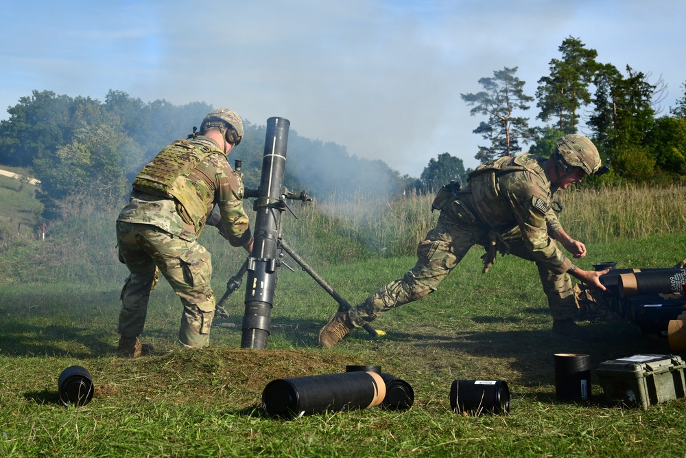 11C Sky Soldiers Provide Mortar Support for Combined Arms Live Fire Exercise