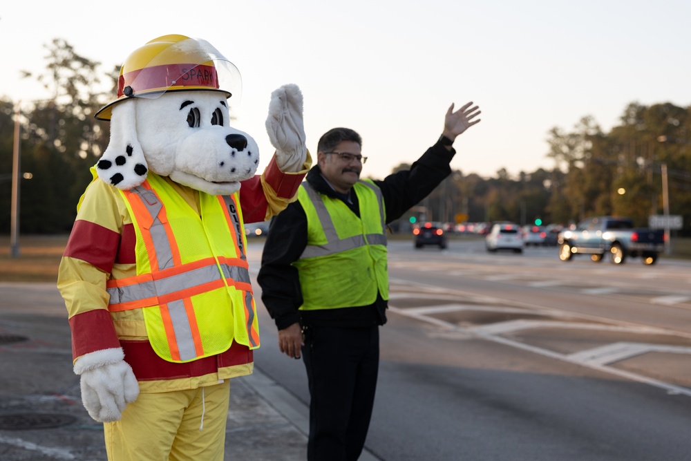 Camp Lejeune FESD greets Marines and visitors at the Wilson Gate