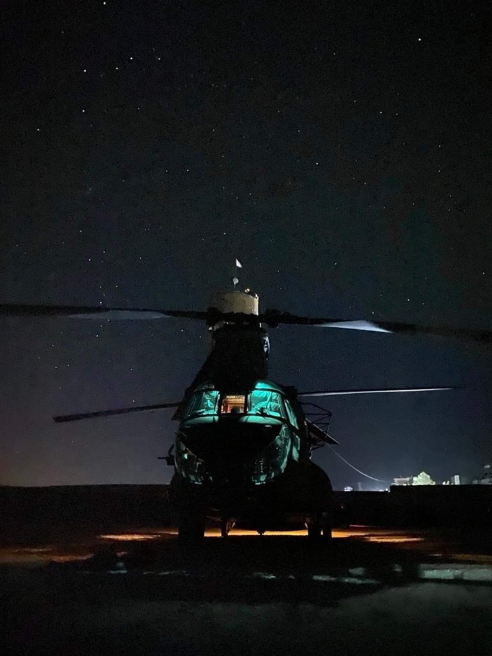 CH-47 GLOWING EYES ABOVE ERBIL