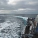 The Arleigh Burke-class missile destroyer USS Wayne E. Meyer (DDG 108) Sails The Pacific