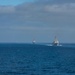 The Arleigh Burke-class missile destroyer USS Wayne E. Meyer (DDG 108) Sails The Pacific