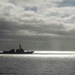 The Arleigh Burke-class missile destroyer USS Wayne E. Meyer (DDG 108) Sails The Pacific